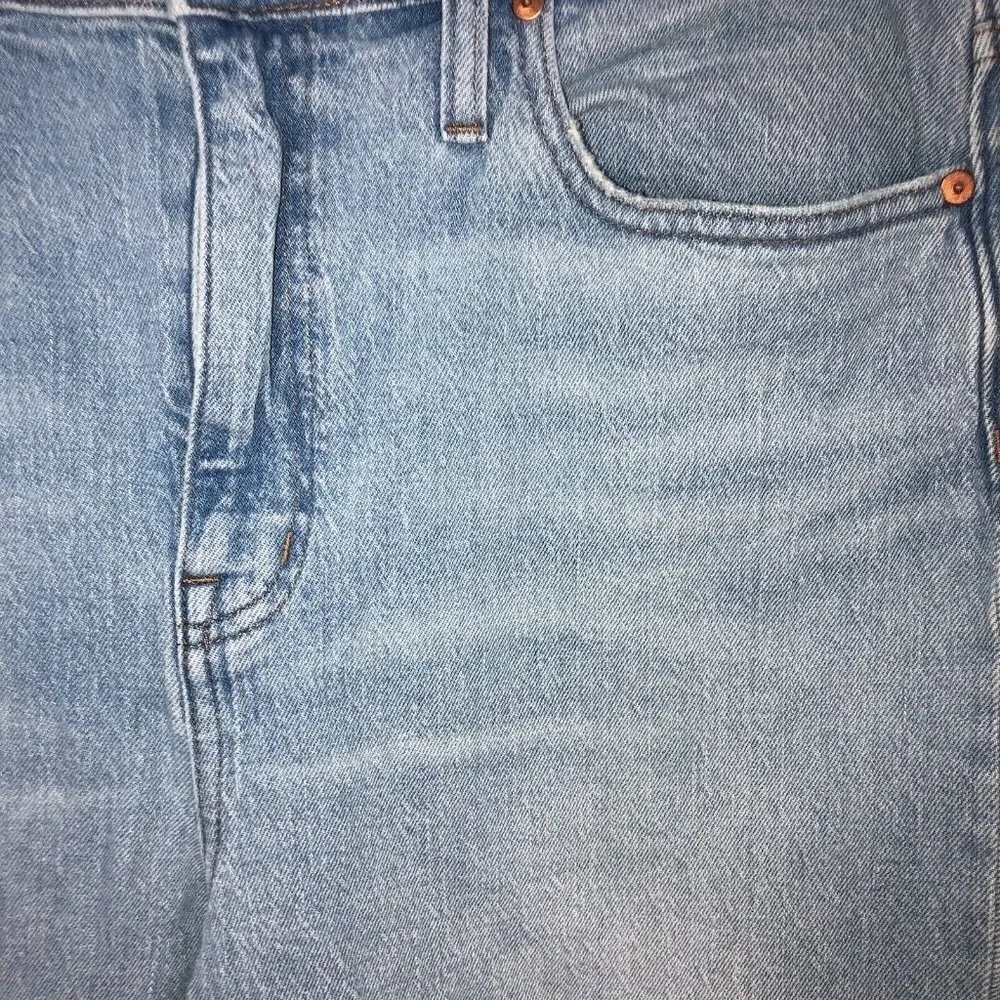 MADEWELL The Slim Boy Jean High Rise Crop Denim Light Wash Women’s Sz 32 - Picture 5 of 12